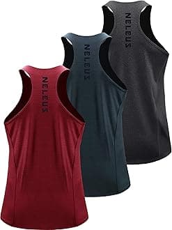 NELEUS Mens Athletic Running Shirt (pack of 3)