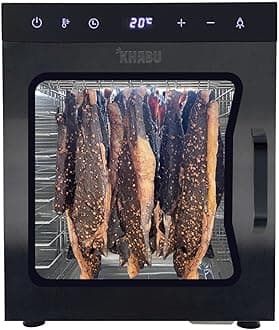 Stainless Steel Biltong Box Food Dehydrator and Drying Cabinet – Large 10 Trays, 5 Hanging Rods, with 20-90°C Temperature Control – Perfect for Drying Biltong, Meat, Vegetable & Fruit