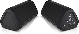 OontZ Ultra Dual Portable Bluetooth Speaker 5.0 2-Pack – IPX7 Waterproof, 14W Enhanced Sound, 20-Hr Battery, 100ft Range, Deep Bass & Clear Audio, Durable for Shower, Pool, or Beach (Black)
