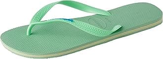Unisex's Brasil Logo Flip-Flop, Green, Green Garden, 11/12 UK