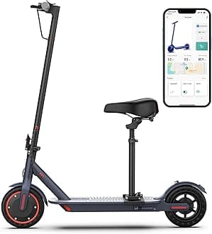 MAXSHOT Electric Scooter for Adults, 8.5/10/14" Tires, 19/22Mph, 350W/500W Motor, 21-28 Miles Range, Folding E-Scooter with Dual Suspension,APP Control