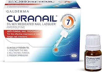 Curanail 5% W/V Fungal Nail Treatment Amorolfine Medicated Nail Lacquer once weekly application for fungal nail infection 3ml