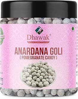 Dhawak Anardana Goli Churan 400 gms Anardana Drops Pachak for Digestion churan goli Mouth Freshener, Mukhwas Pomegranate Candy [Jar Pack]