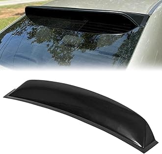 Roof Spoiler Compatible with 2006-2015 Honda Civic 4DR Sedan, Window Deflector Black Rear Visor Vent Wing, ABS Guards Shade