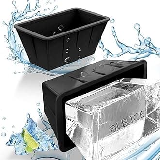 Extra Large Ice Cube Molds 2Pack 16LB Silicone Large Ice Cube Molds for Cold Plunge Tub,Reusable Ice Cube Trays for Freezer,Ice Block Molds for Home Ice Bath,Cold Plunge Accessories,Ice Bath Chiller