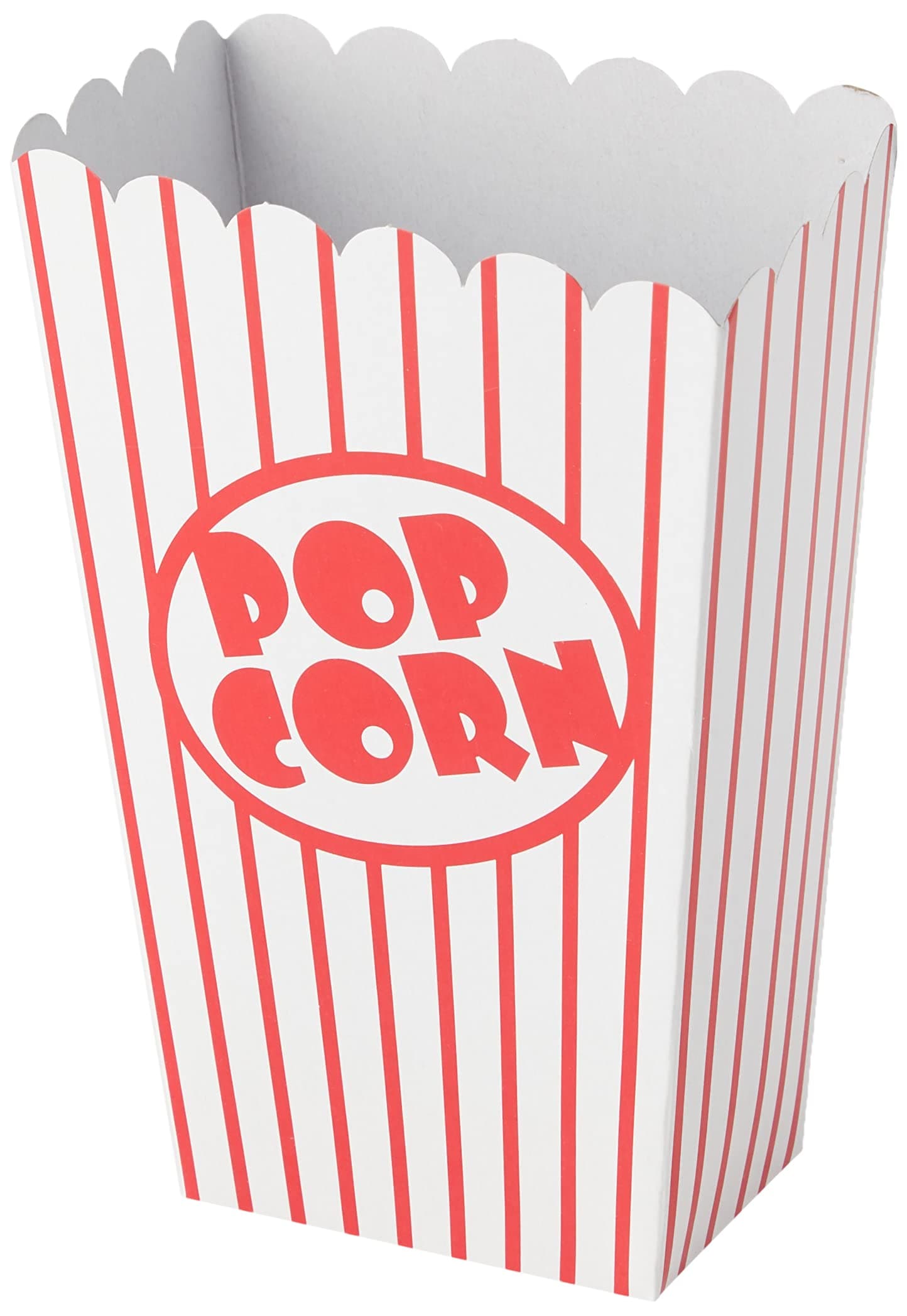 Unique Vibrant Red Small Popcorn Paper Boxes (8 Pack) - Premium Treat Containers for Parties, Movie Nights & Snack Lovers