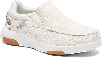 OrthoComfoot Women Slip On Shoes,Plantar Fasciitis Canvas Loafers with Arch Support,Orthopedic Casual Boat Shoes for Foot Pain Relief