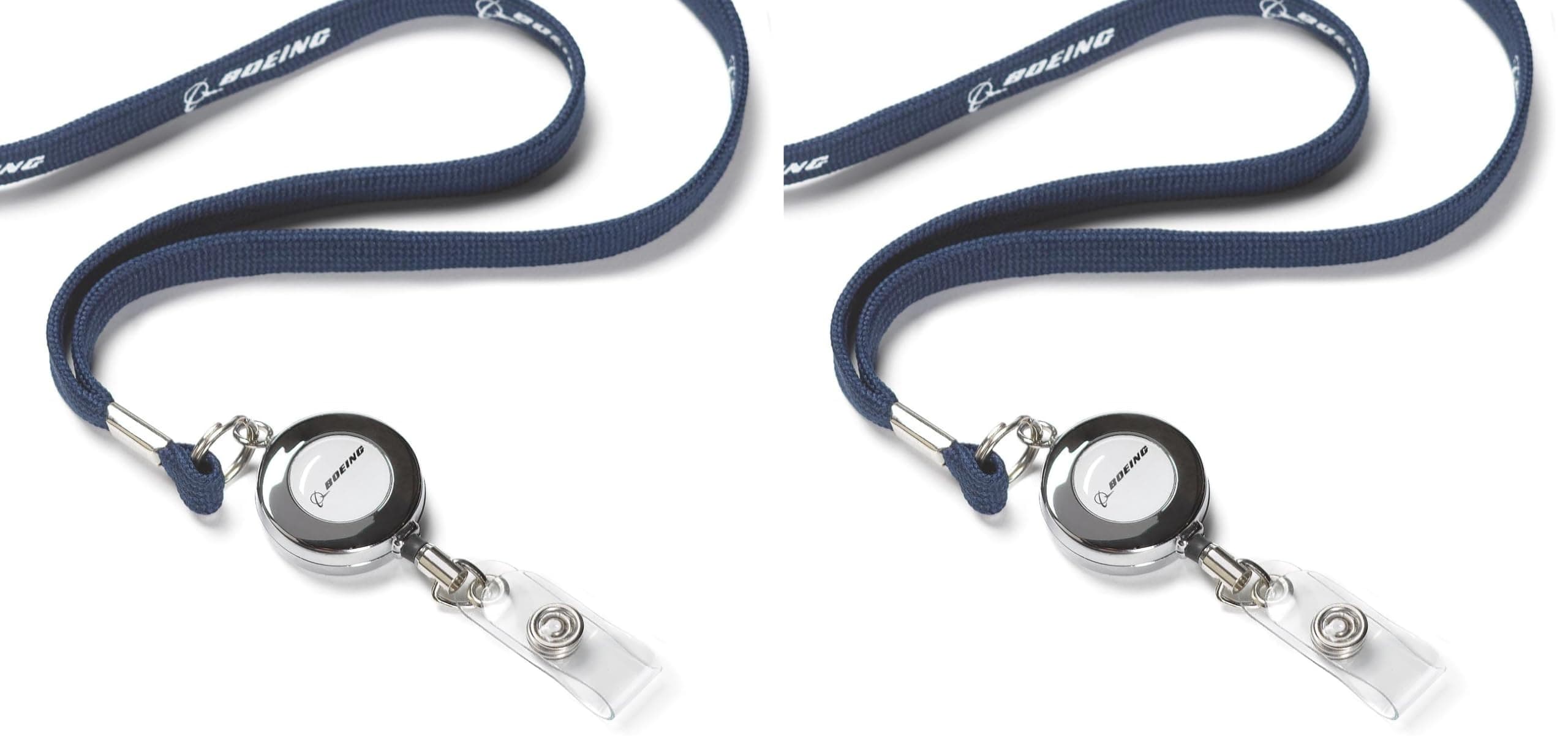 Boeing Printed Badge Lanyard Navy