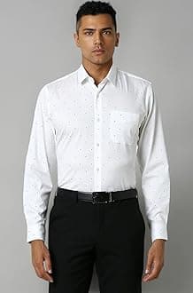 Peter England Men's Cotton Print Slim Fit Shirt