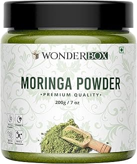 Organic Moringa Powder - 200 Gm | Drumstick Leaf Powder Rich in Antioxidants, Supports Digestion and Weight Loss, Immunity & Energy Booster, Skin & Hair Health (Jar Pack Superfood)
