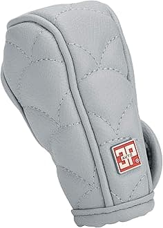 Carb Carbelieve Car Gear Genuine Leather Cover Automatic Gear Protective Cover Gear Shift Knob Cover (gray, 12cm x 6cm x 6cm)