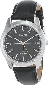 Timex Classics Analog Watch for Men with Round Dial and Water Resistant - Black