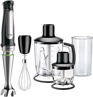 MultiQuick 7 MQ7045X Hand Blender 1000W with Beaker, 1.25L Blender, Chopper, Whisk, ActiveBlade, SmartSpeed, PowerBell Plus, SplashControl - Chopping, Masala Grinding, Puree, Smoothie, Soup