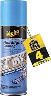 Meguiar's Keep Clear Headlight Coating, Maintain Like-New Clarity of Your Headlights with an Easy-to-Use Formula and UV Protection that Lasts All Year Long, 4 Ounce Aerosol