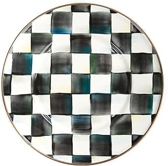 MacKenzie-Childs Enamel Dessert/Salad Plate-Courtly CheckÃ‚Â