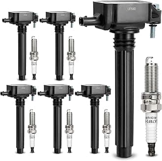 UF648 Ignition Coil &97390 Double Iridium Spark Plug For Chrysler 200 300 TOWN & COUNTRY/Dodge Avenger Challenger Charger Durango Grand Caravan Journey/Jeep Wrangler/Ram 1500 2500 3500 C1791 UF648