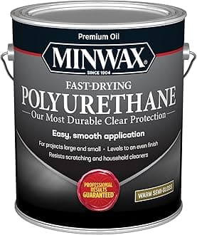 Fast Drying Polyurethane Protective Wood Finish, Clear Semi-Gloss, 1 Gallon