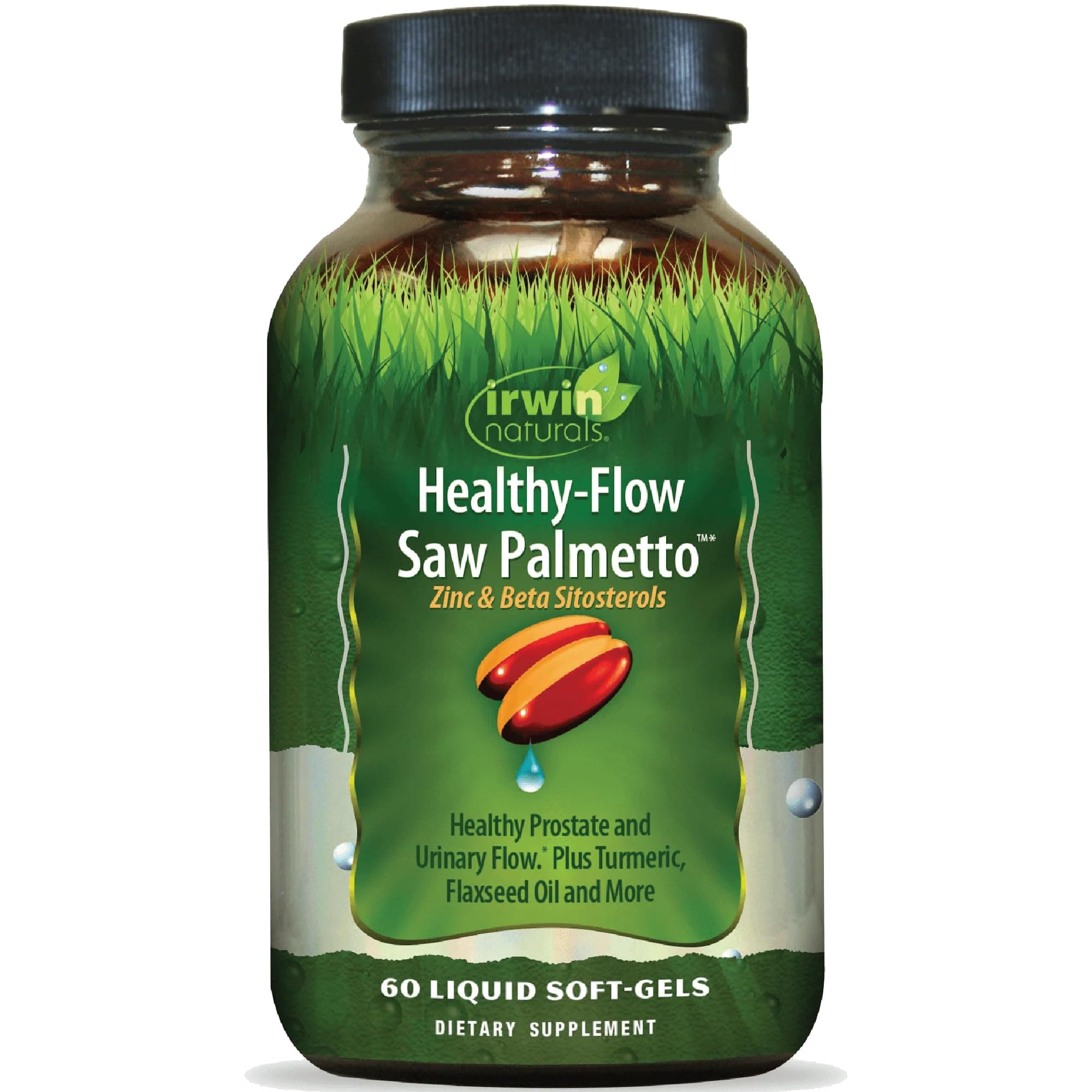 Irwin Naturals Healthy-Flow Saw Palmetto – 60 Liquid Soft-Gels – Prostate & Urinary Flow Support