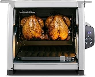 6000 Platinum Series Rotisserie Oven, Digital Display, 12-Pound Capacity, Auto Shutoff, Includes Rotisserie Spit, Multi-Purpose Basket, 3 Cooking Functions: Rotisserie, Sear and No Heat Rotation
