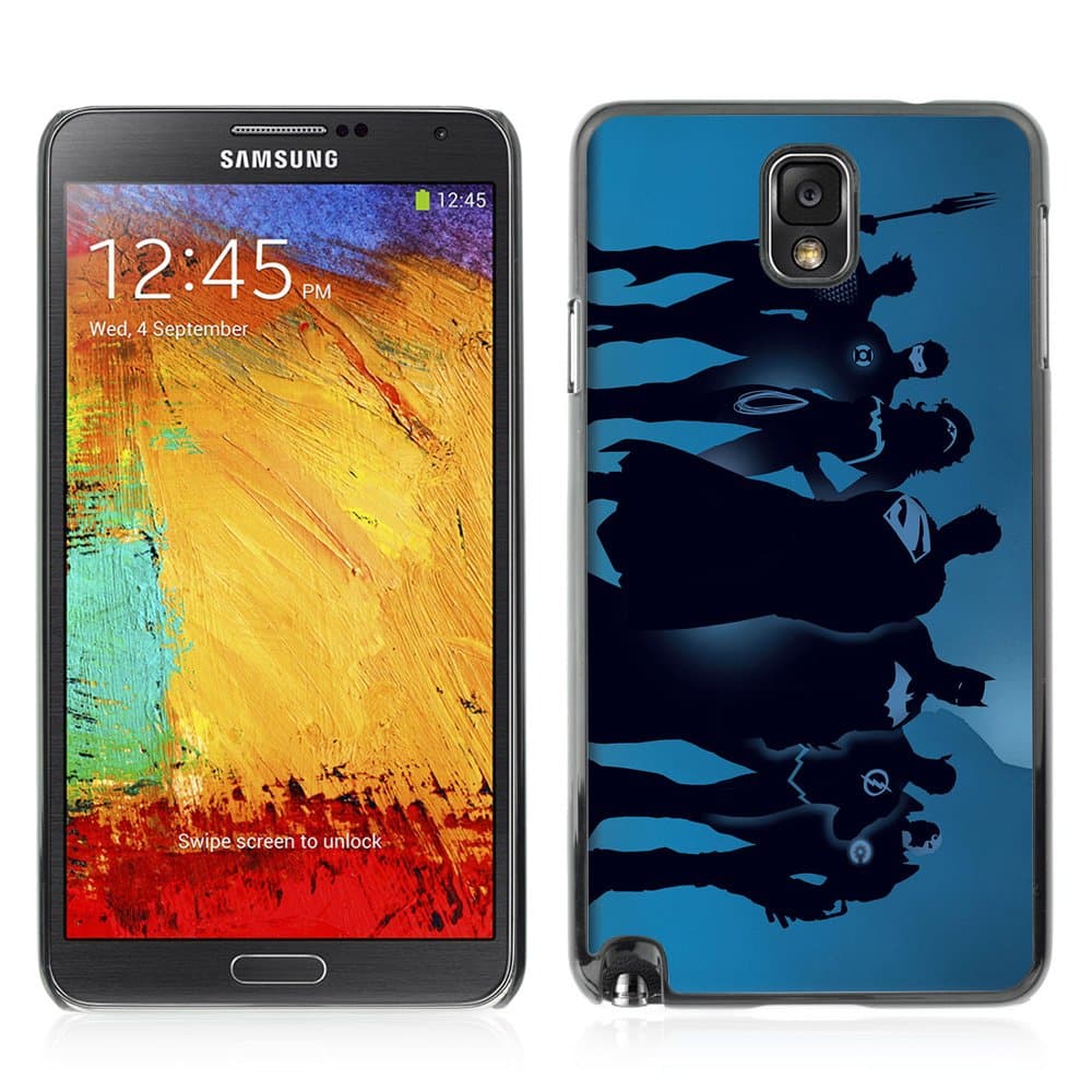 ARTCASES Collections Black Hard Back Case for Samsung Galaxy Note III ( Cool Superhero Team & Superman )