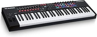 M-Audio Oxygen Pro 61 – 61 Key USB MIDI Keyboard Controller With Beat Pads, MIDI assignable Knobs, Buttons & Faders and Software Suite Included