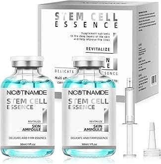 Stem Cell Serum for Face, 2 Pcs Microneedling Serum Ampoule for Anti-Aging, Helps Reduce the Look of Wrinkles and Scars, Hydrating Facial Serum to Use with and Without Micro Needling