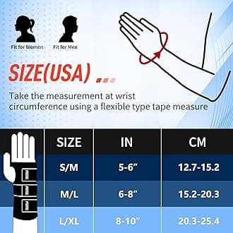 FEATOL Wrist Brace Carpal Tunnel, Night Support Brace with Wrist Splint, Adjustable Straps, Hot/Ice Pack for Women and Men, Left Hand, Medium/Large, Tendinitis, Arthritis, Pain Relief