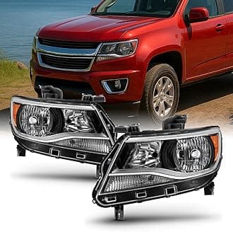For 2015-2022 Chevy Colorado Halogen Models Left+Right Side Headlights Headlamp Pair