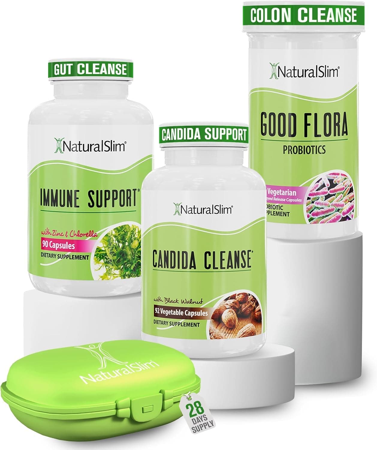 NaturalSlim Candida Cleanse Support Supplements Bundle – Candiseptic Kit with Nutritional & Digestive Support Capsules – Wellness System Formulated by Frank Suárez (2 Pack)