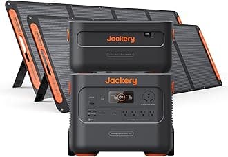 Jackery Solar Generator 4000 Kit, Explorer 2000 Plus and 1X PackPlus E2000 Plus Expandable Battery with 2X200W Solar Panel, 4085 Wh LiFePO4, 3000W Output for Outdoor RV Camping & Home Emergency