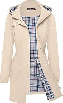 BBX Lephsnt Rain Jacket for Women Waterproof Lightweight Windbreaker Women's Raincoat with Hood Packable Coats