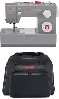 SINGER Heavy Duty 4432 Sewing Machine with 110 Stitch Applications, & Canvas Machine Tote - Sewing Made Easy