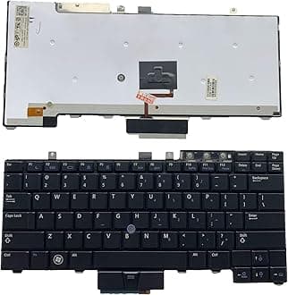 Laptop Replacement US Layout with Pointing with Backlight Keyboard for Dell Latutude E6400 E6410 E6500 E6510 E5410 E5510 E5400 E5500 Precision M2400 M4400 M4500