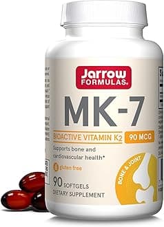 MK-7 90 mcg - Bioactive Form of Vitamin K2-90 Servings (Softgels) - for Bone & Cardiovascular Health - Vitamin K2 MK-7 Dietary Supplement - Gluten-Free