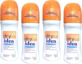 Dry Idea Fresh Linen Roll-On Antiperspirant Deodorant Fresh Linen 3.25 Ounce (Pack of 4)