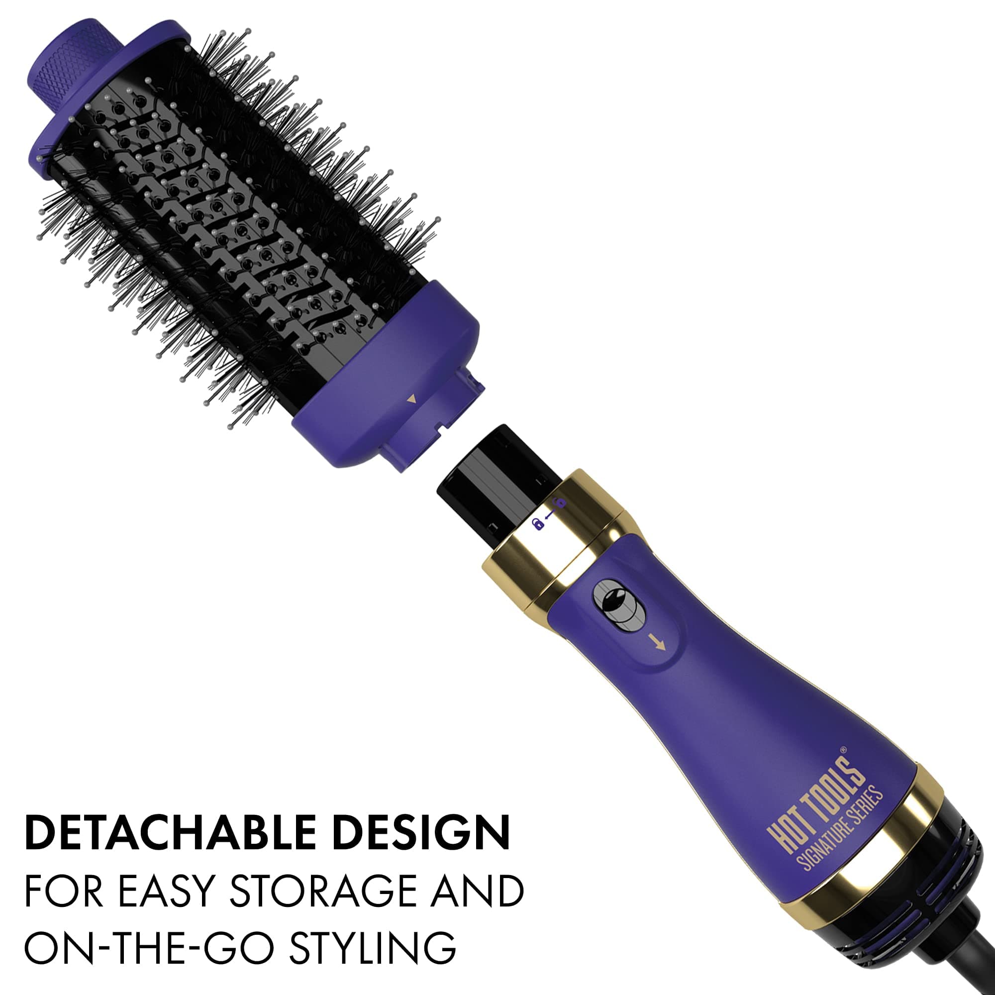 Hot Tools Pro Signature One Step Replacement Attachment | Style, Dry & Brush (Medium), Purple