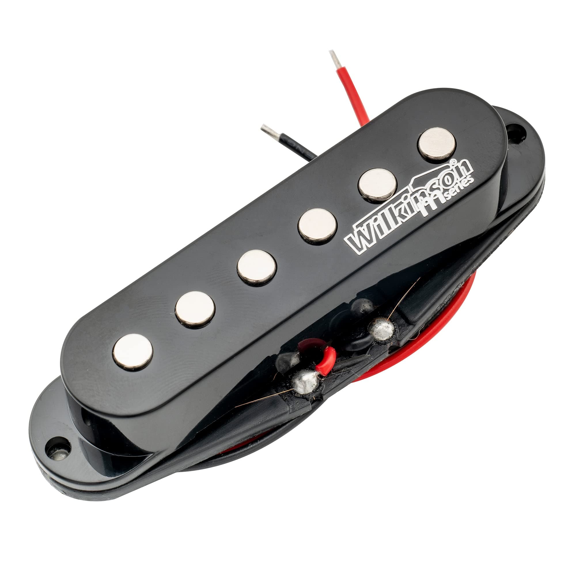Wilkinson High Output Ceramic Single Coil Middle Pickup for Strat Style Electric Guitar, Black