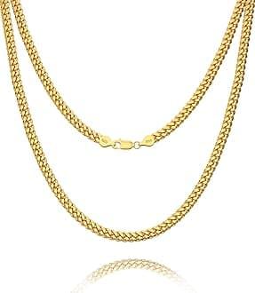 925 Sterling Silver Cuban Chain Lobster Clasp 3mm 4mm 5mm 18K Gold Cuban Link Curb Chain Necklace for Women Men Diamond Cut 16-30 Inches