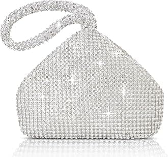 OSDUE Evening Bag Clutch Purses for Women, Rhinestones Purse, Sparkling Envelope Evening Bag with Detachable Chain