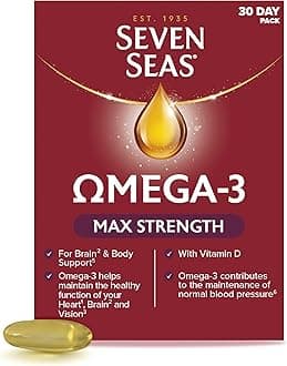 Omega-3 Fish Oil, Max Strength with Vitamin D 30 Capsules