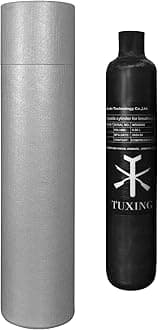 TUXING 4500Psi Carbon Fiber Scuba Tank 0.58L 36Ci 580CC High Pressure Composite Cylinder,Diving Tank,Pcp Air Tank for Pcp Air Rifle Pcp Paintball Empty Bottle