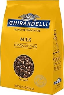 Ghirardelli Chocolate Company Milk Chocolate Chips 800 per lb, 5lb. Bag (Pack of 1)