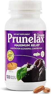 Maximum Relief Laxatives, 100 Count by Prunelax