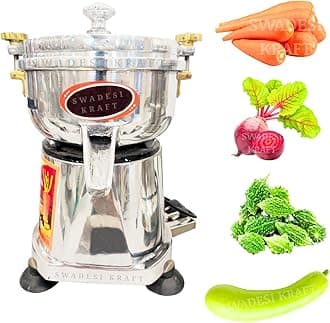 Aluminium Carrot Juicer Machine Electric With 0.25-Hp Motor | Vegetable Juicer Machine For Home Capacity Is 2 Glass/Batch (small), 186 Watts