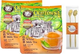 Old Town Coffee Combination Set - Malaysia Old Town Milk Tea, Instant 3 in 1 White Milk Tea 12 Sticks x 35g (2 Packs)