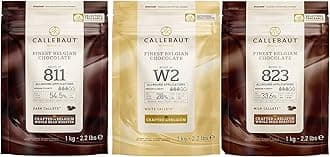 Callebaut, Milk, Dark & White chocolate chips (3 x 1kg Bundle)