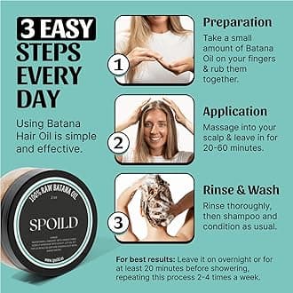 100% Raw Batana Oil for Hair Growth, Treatment Butter Cream Prevents Hair Loss, Thicker Stronger Healthier Hair Shine Treatment 2oz, 2pcs