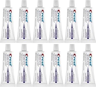 3D White Brilliance Toothpaste, Vibrant Peppermint, Travel Size, 0.85 Oz (24G) - Pack of 12