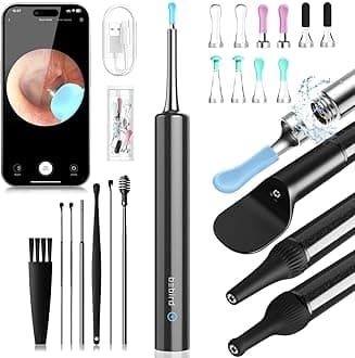 Ear Canal Wax Cleaner with Camera, Bebird C3 EarCamera Wax Removal, 1080p Ear Canal Camera, 7 Earpick, 10pcs Replacement Tips, 3 Inspection Kits, Wax Cleaning Tool with Camera for Daily EarCleaning