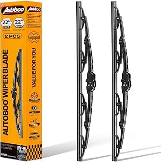 AUTOBOO 22"+22" Windshield Wiper Blade Sets Replacement for Dodge Challenger 2008-2020 -Original Factory Quality (Pack of 2)
